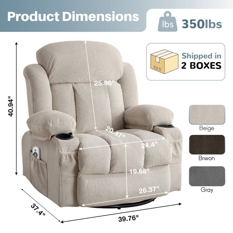 360 Degree Swinging Rotating Recliner
