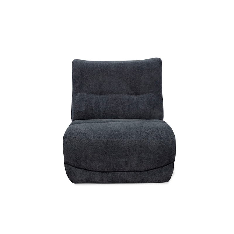 Divani Casa Basil Modern Dark Grey Fabric Small Electric Recliner Chair