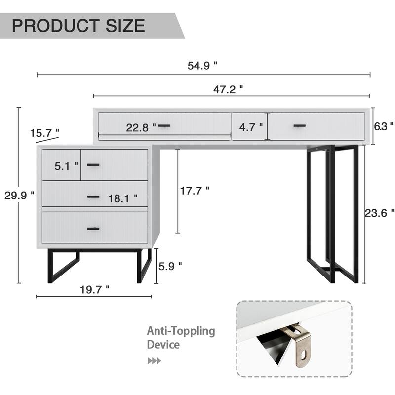 Eclife Multifunctional Makeup Vanity Storage Dressing Table Set