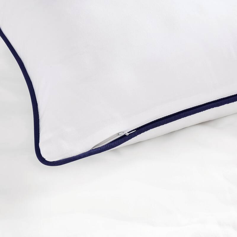 Brooklyn Loom Solid Contrast Piped Decorative Pillow