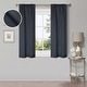preview thumbnail 61 of 68, Superior Shimmer Washable Room Darkening Curtains, Set of 2 Panels 26" x 63" - Deep Gulf