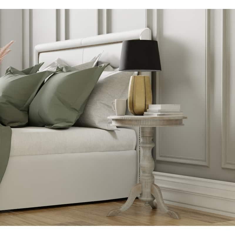 Carolina Living Gilda Side Table - Natural Driftwood - Natural Driftwood - Wood