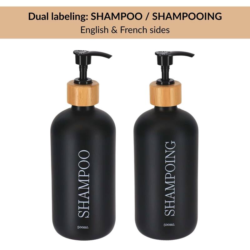 Matte Shampoo Dispenser 17 fl oz (500ml) - 3 L x 3 W x 8.5 H