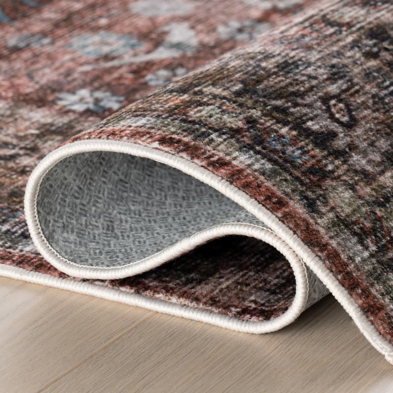 Nuloom Orielle Medallion Traditional Washable Area Rug