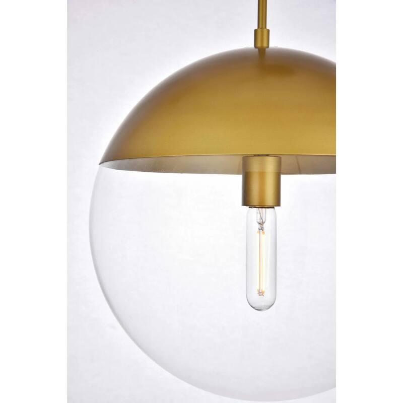Elegant Lighting Eclipse Single Light 14" Wide Pendant with Clear