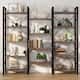 Large Triple Wide 5-Shelf Etagere Bookcase