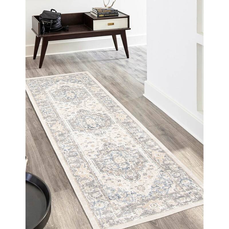 ECARPETGALLERY Machine Woven Bijara Traditional Area Rug