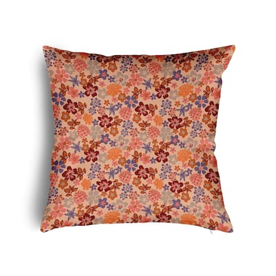 Succulent Garden Accent Pillow with Removable Insert