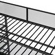 preview thumbnail 82 of 84, Heavy Duty Metal Loft Bed Frame for Dorm with 4-Tier Storage Shelves, Ladders & Safety Guard Rail, Storage Platform Bed