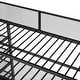 preview thumbnail 11 of 9, Twin Size Metal Loft Bed with 4-Tier Shelves and Storage , Modern Design with Sturdy Construction