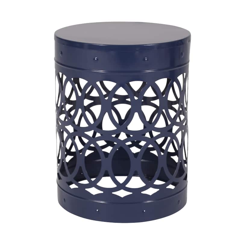Roomfitters Outdoor Metal Side Tables Set of 2, Decorative Powder-Coated Iron Accent End Tables for Patio or Garden