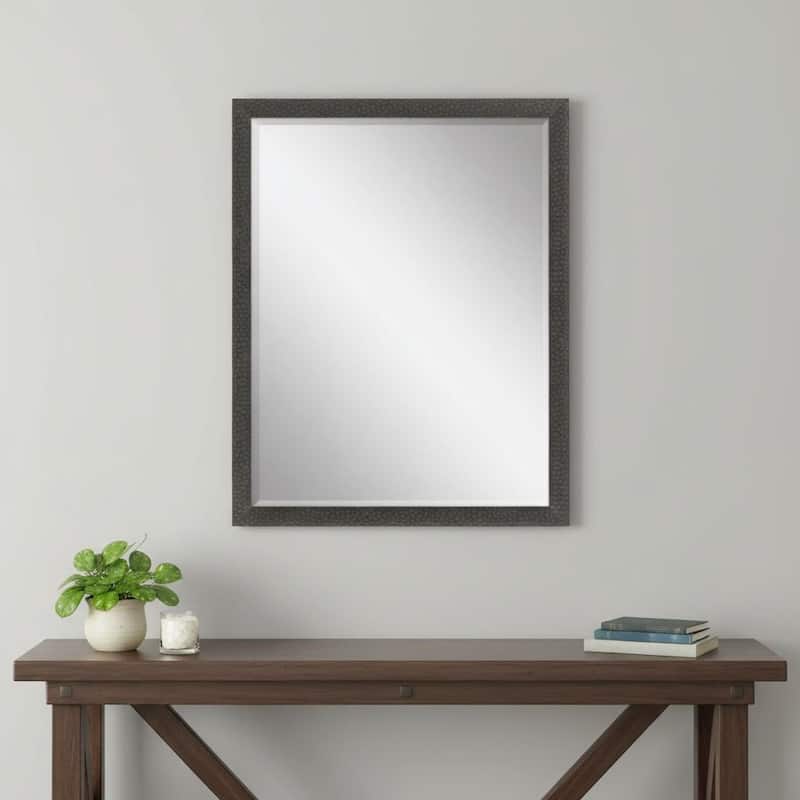 HomeRoots 51" Dark Brown Solid Wood Framed Accent Mirror - 39.00 in. x 51.00 in. x 2.00 in. - 39.00 in. x 51.00 in. x 2.00 in.