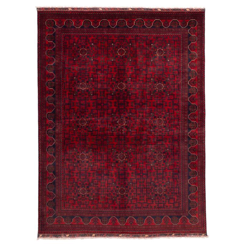 ECARPETGALLERY Hand-knotted Finest Khal Mohammadi Red Wool Rug - 5'9 x 7'11