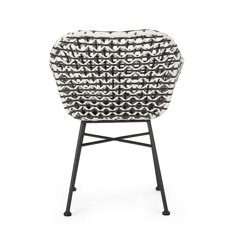 Beulah Outdoor Faux Wicker Chairs (Set of 2) by Christopher Knight Home