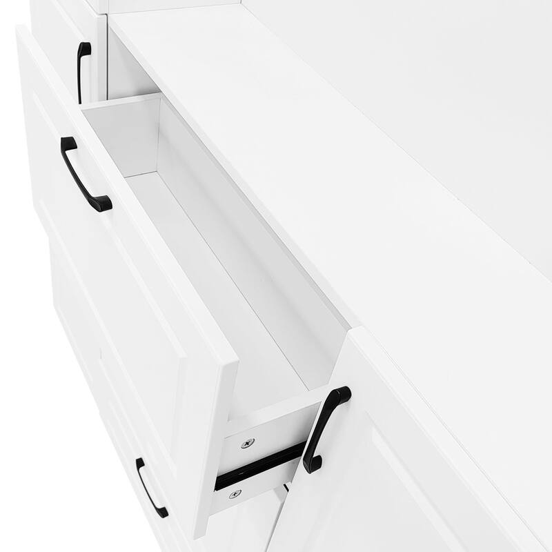 51.1'' Hall Tree with 4 Sturdy Hooks and Foldable Seat