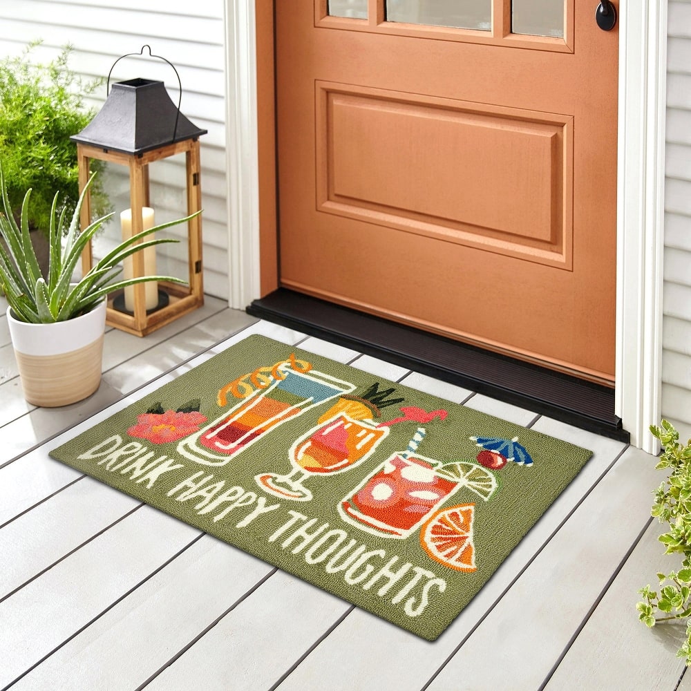 Liora Manne Frontporch Happy Drinks Indoor/Outdoor Rug