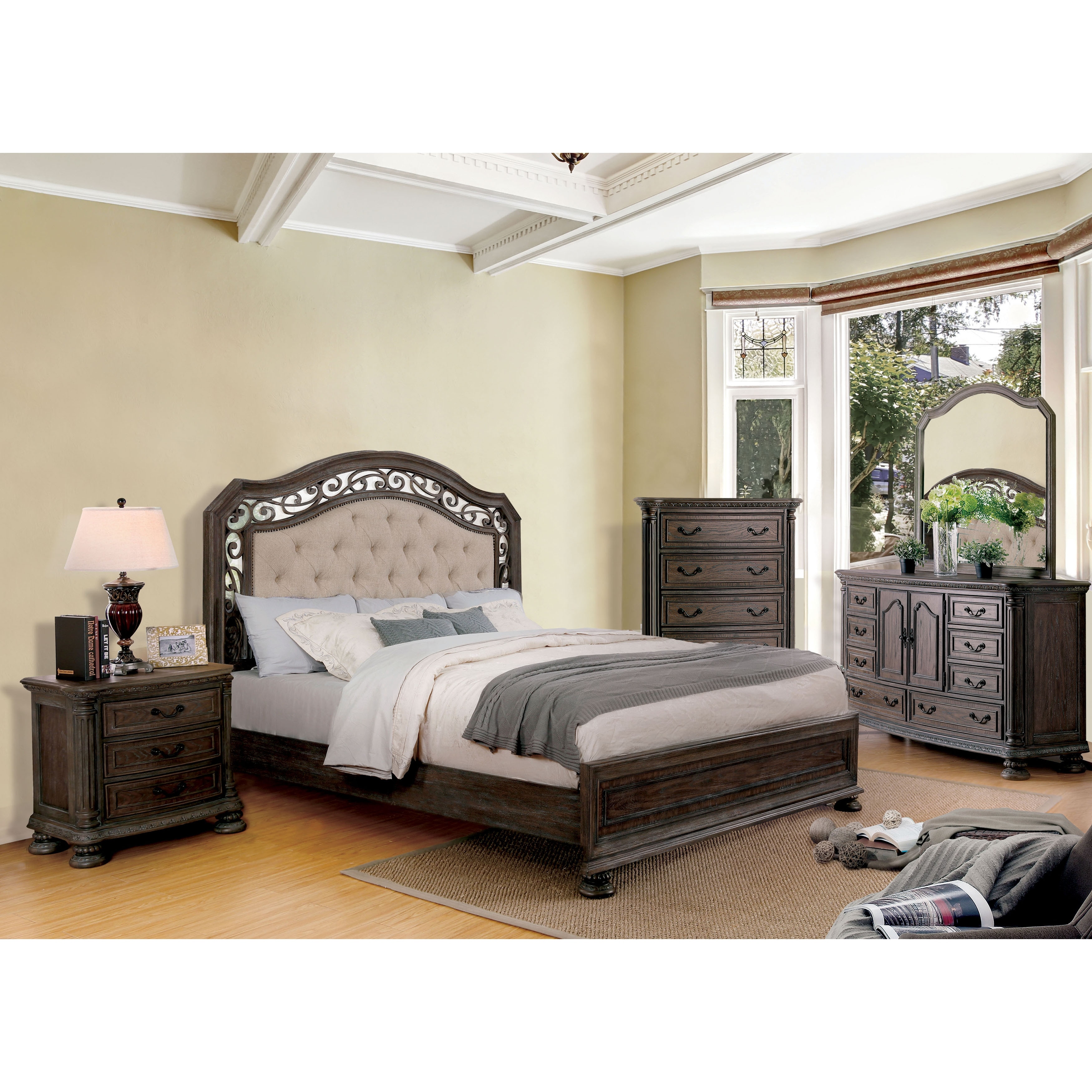 Furniture of America Brey Traditional...
