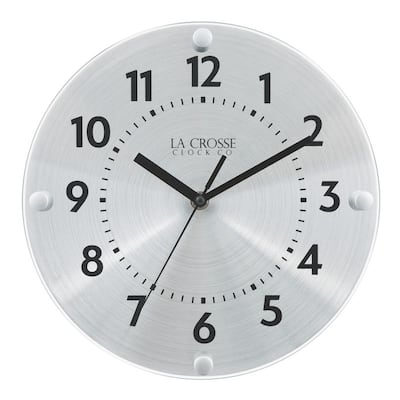 La Crosse Clock 10-Inch Orion Silent Quartz Metal Wall Clock