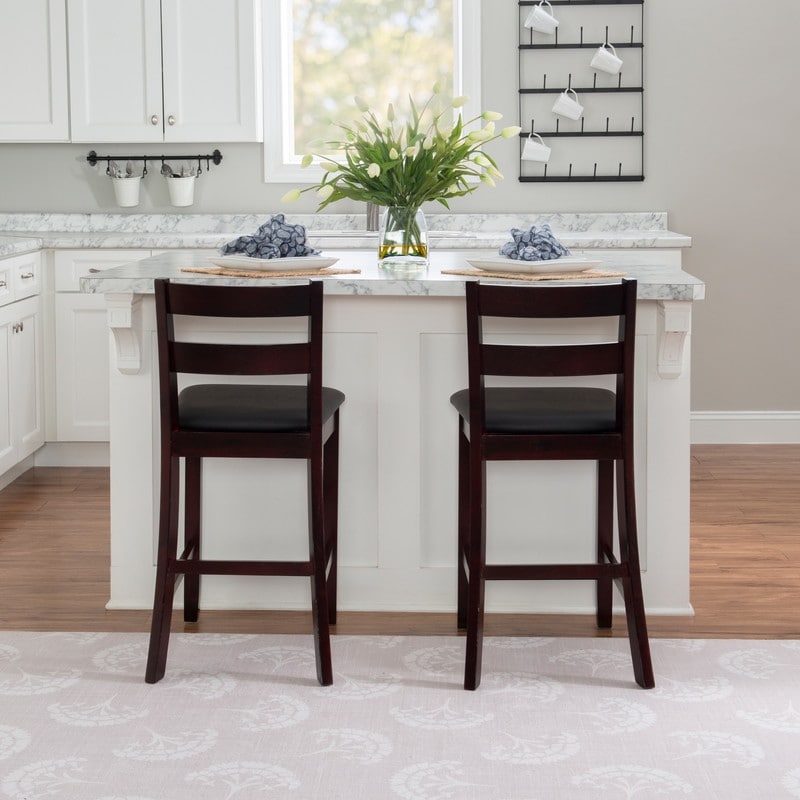 Linon McGrath Espresso Wood Counter Stool On Sale Bed Bath