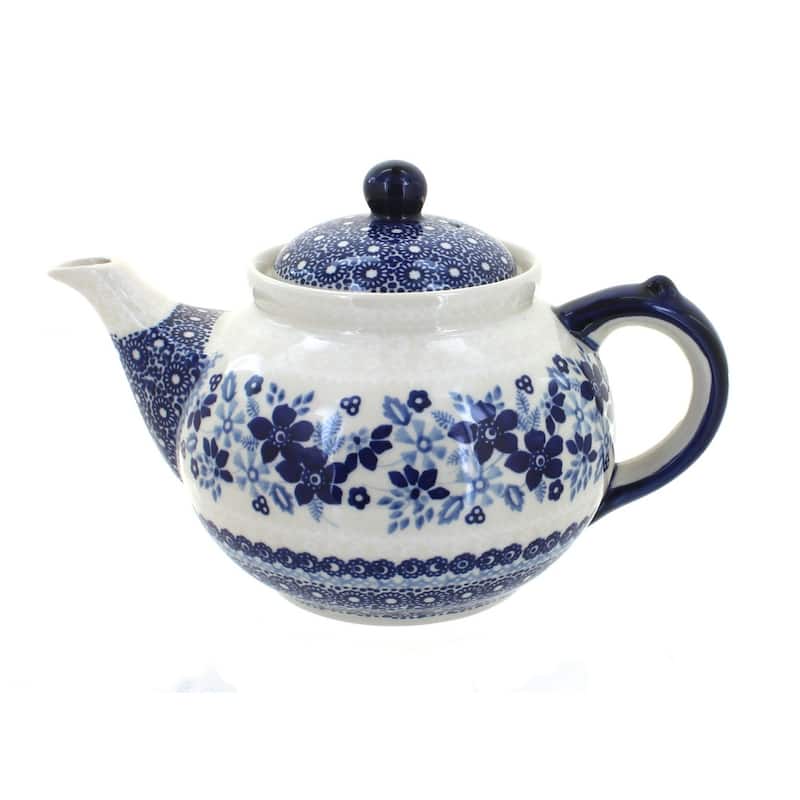 Blue Rose Polish Pottery C017 Manufaktura Teapot - Elizabeth