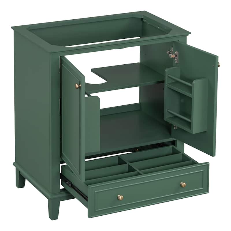 GDFStudio - Avalon 30-Inch Bathroom Vanity Base Cabinet, Multi-functional Cabinet, Solid Wood & MDF Board, Painted Finish
