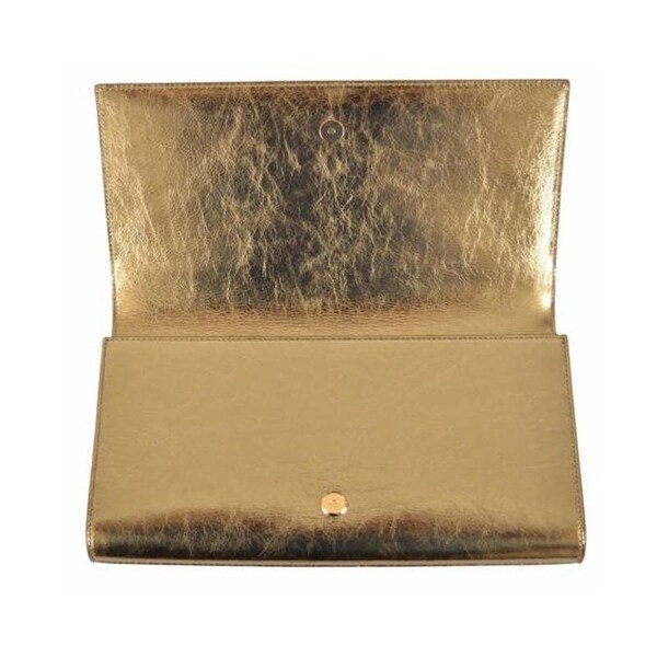ysl gold clutch bag