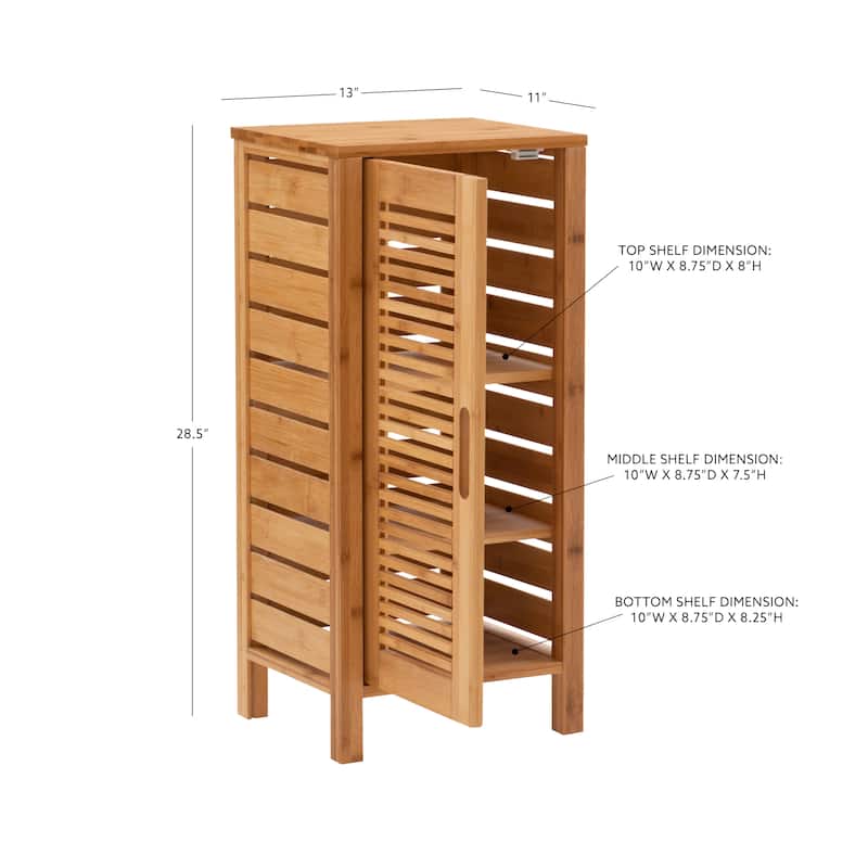 Linon Bracken Bamboo Floor Cabinet