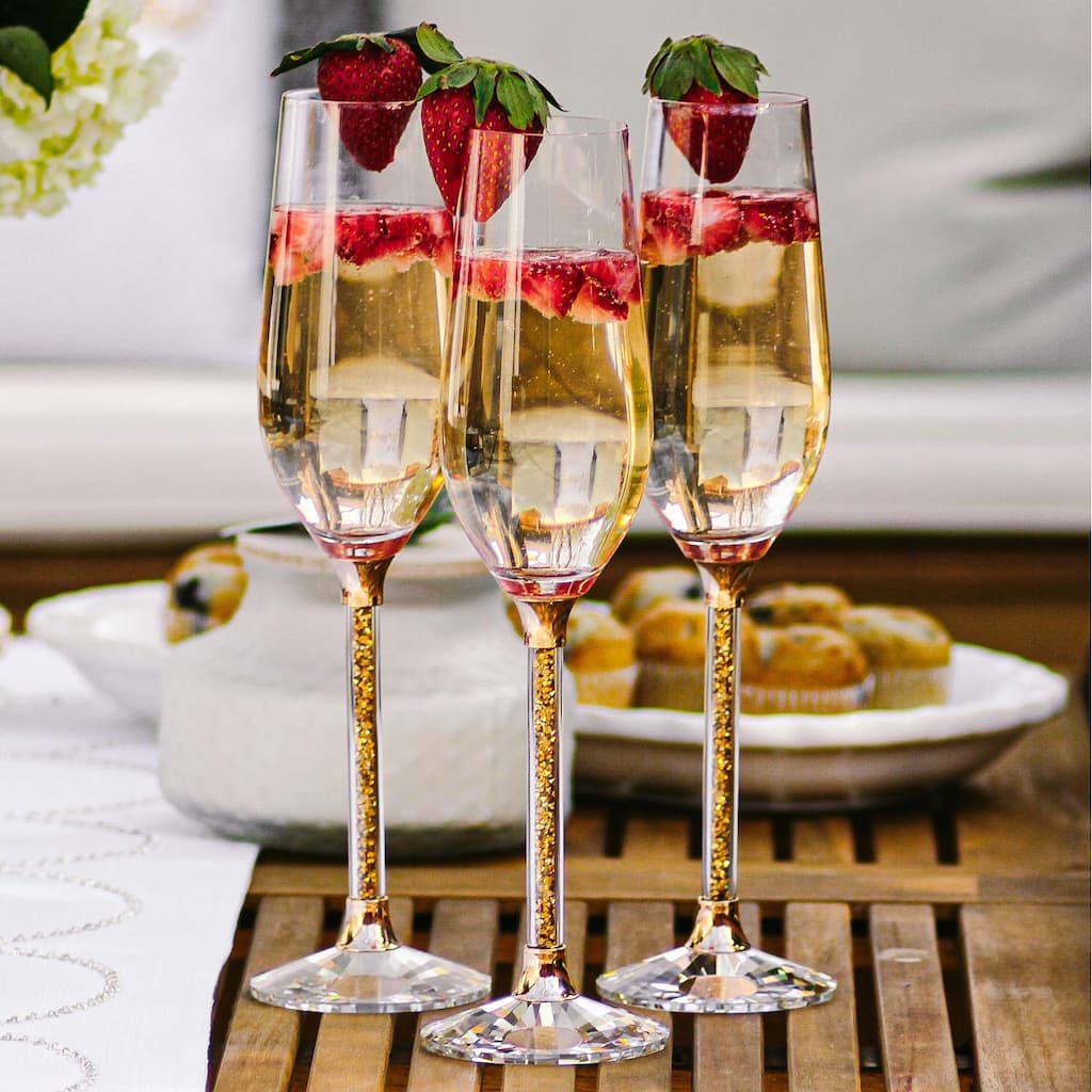 Sparkles Home Vetrina Stem Crystal Toasting Flute