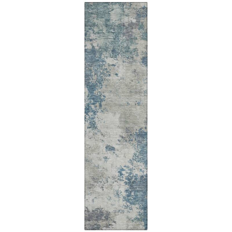 Machine Washable Indoor/ Outdoor Casual Contemporary Chantille Rug
