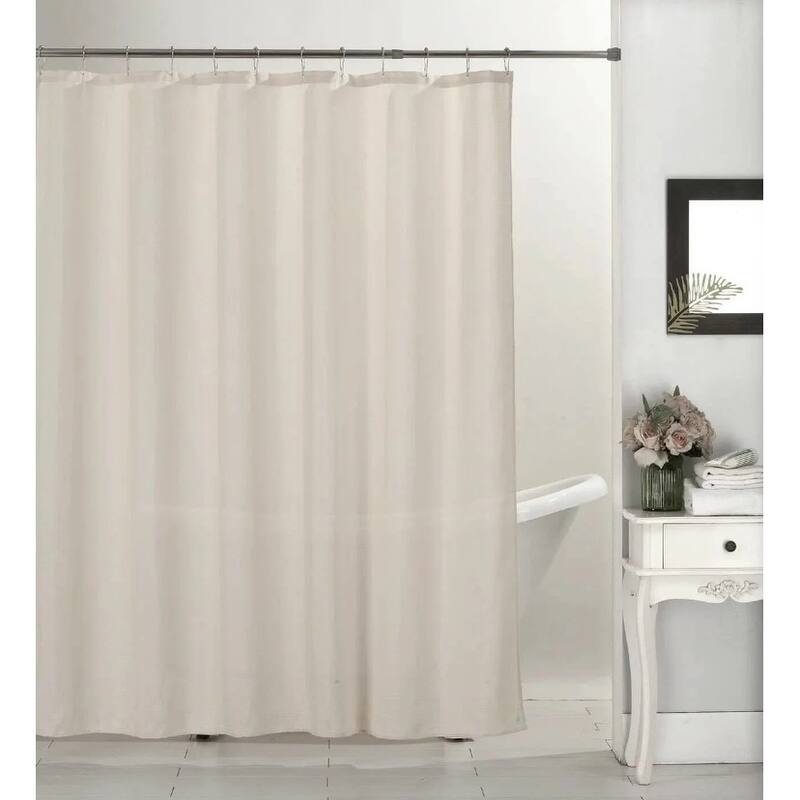Emerson Canvas Shower Curtain 70 x 70 Stylish Bathroom Decor - Beige
