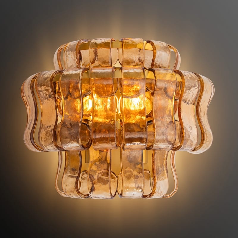 KAYLA 12.6 in 1 Light Gold Wall Sconce
