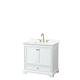 Option White, Gold Trim, Giotto Quartz Top