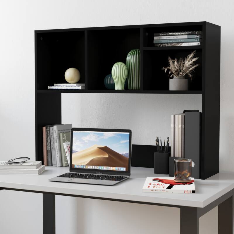 Space-Saving Desktop Bookshelf Storage Organizer with Assorted Cubbies