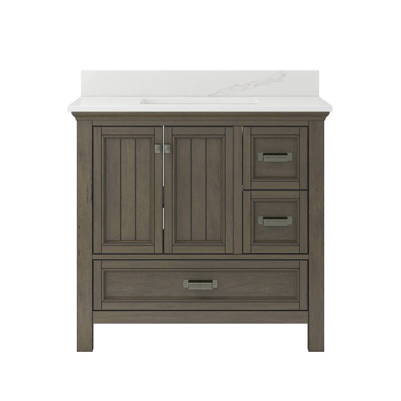 CRAFT + MAIN BAVT3722D-QCB1 Brantley 36" Free Standing Single Basin - Distressed Grey