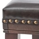 preview thumbnail 9 of 18, Kimi Contemporary Upholstered Saddle Barstool with Nailhead Trim (Set of 2) by Christopher Knight Home