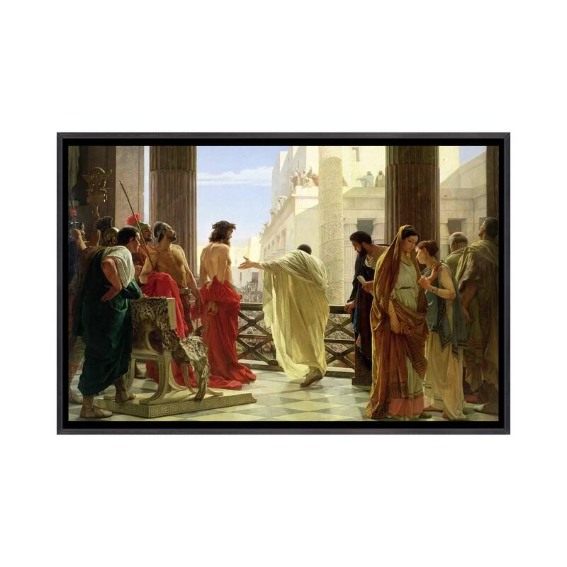 iCanvas "Ecce H-mo " by Antonio Ciseri Framed - Ebony - 26x40