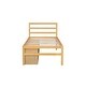preview thumbnail 3 of 8, Twin Size Platform Bed with Built-in Two Storage Drawers, Natural Wooden Storage Bed with Built-in 2 Drawers and Headboard