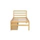 preview thumbnail 3 of 13, Twin Size Wood Platform Bed with Removable Shelves, 2-Storage Drawers, Natural