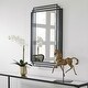 preview thumbnail 1 of 6, Overlapping Metal Framed Rectangular Wall Mirror - 36.5" - Black