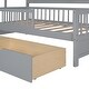 preview thumbnail 21 of 31, Twin Size Wooden House Bed Kids Bed with 2 Drawers and Storage Shelf