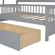 preview thumbnail 11 of 31, Wooden Twin Size House Bed with 2 Drawers,Kids Bed with Storage Shelf, Gray