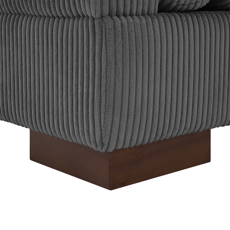 90.2"W Corduroy Upholstered Living Room Sofa
