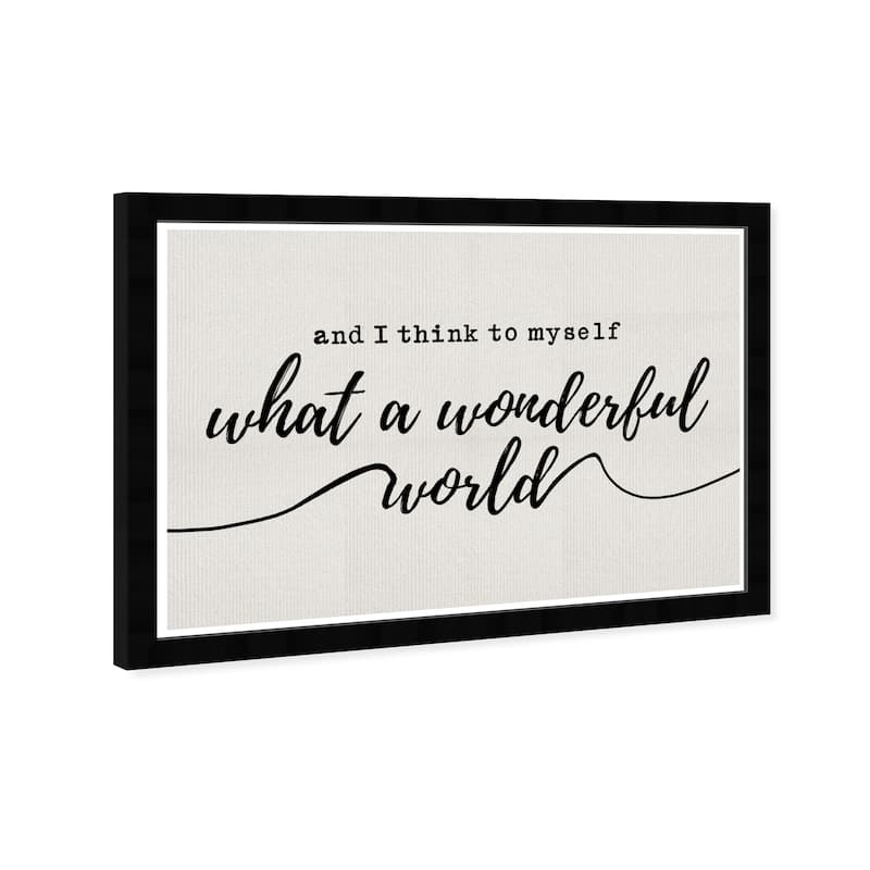 Wynwood Studio 'A Wonderful Life' Typography and Quotes White Wall Art Framed Print