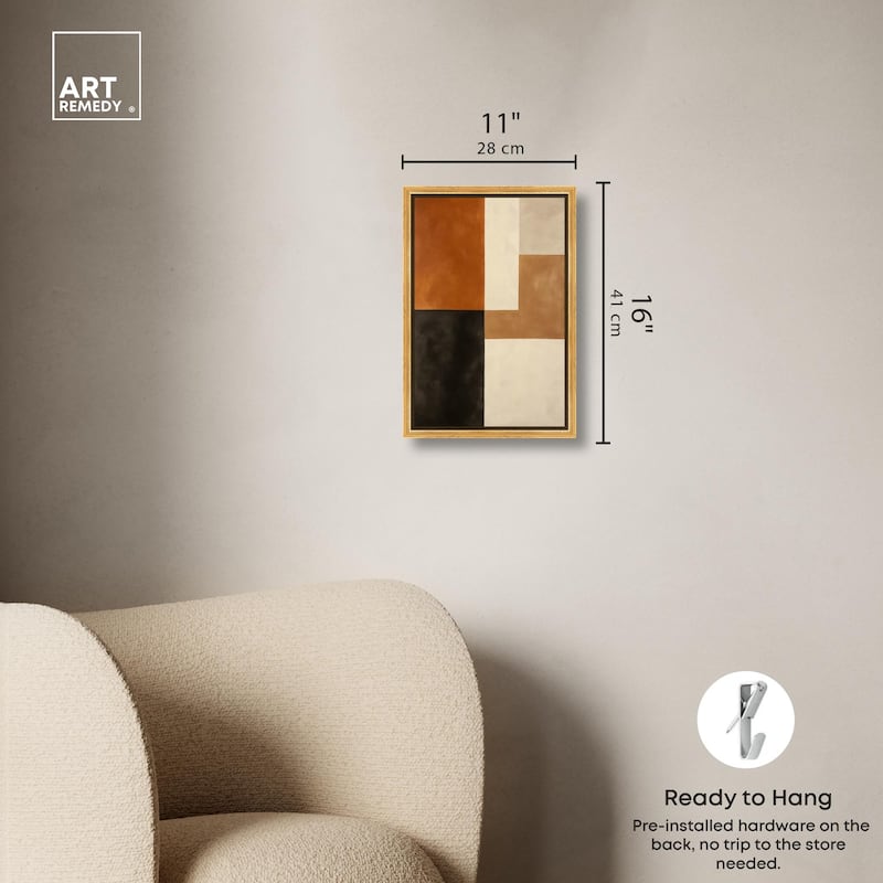 Tonal Grid II Canvas by Art Remedy