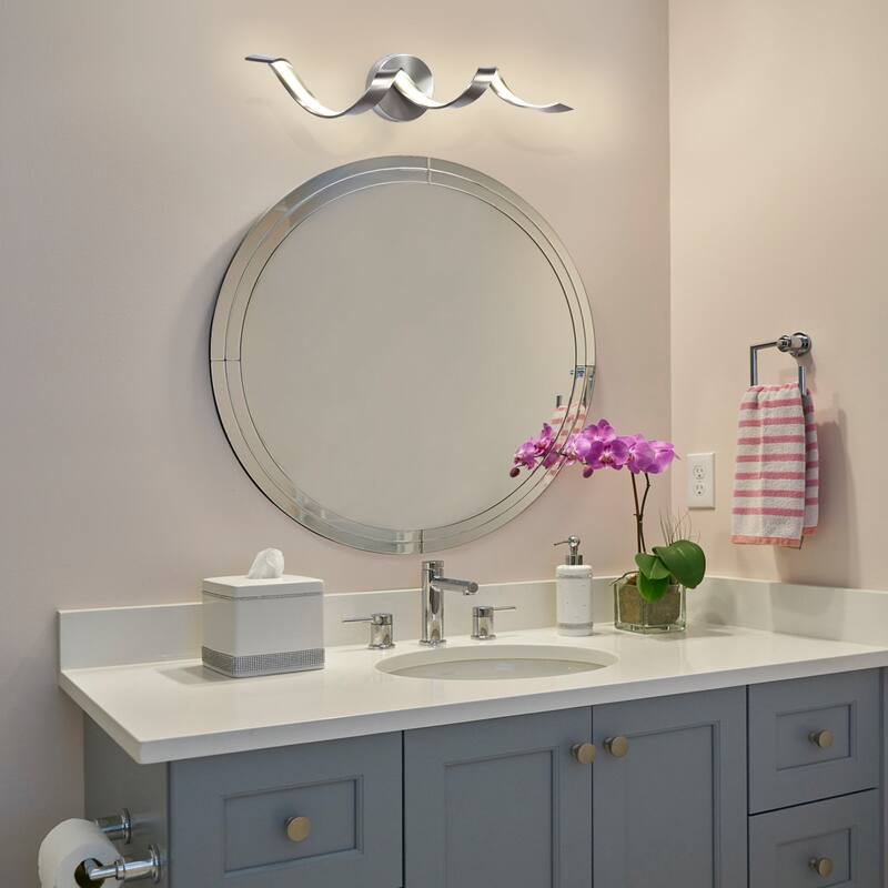 Modern Spiral Design LED Bathroom Vanity Light Dimmable Wall Light