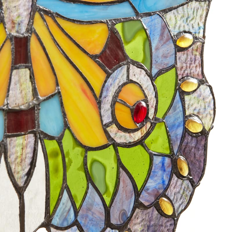 20.5"H Stained Glass Swallowtail Butterfly Window Panel - 21.75"L x 0.25"W x 20.5"H