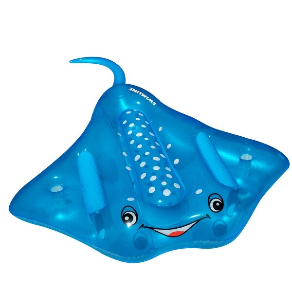 88" Dark Blue Manta Ray Ride-On Swimming Pool Inflatable Raft. Opens flyout.