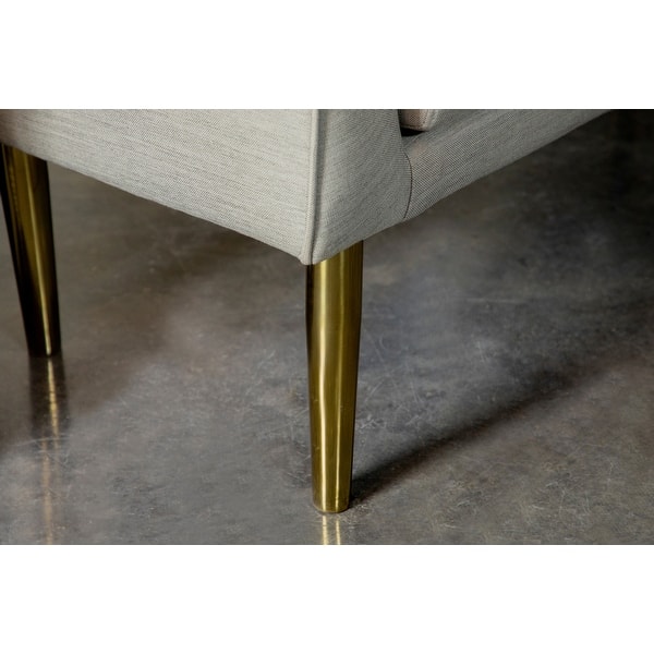 Shop Loren Low Back Upholstered Bench With Metal Legs Overstock 32117014