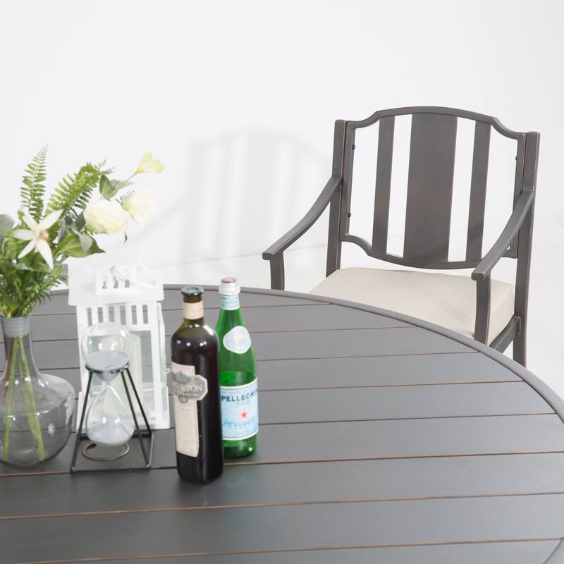 2-Piece Metal Outdoor Dining Chair