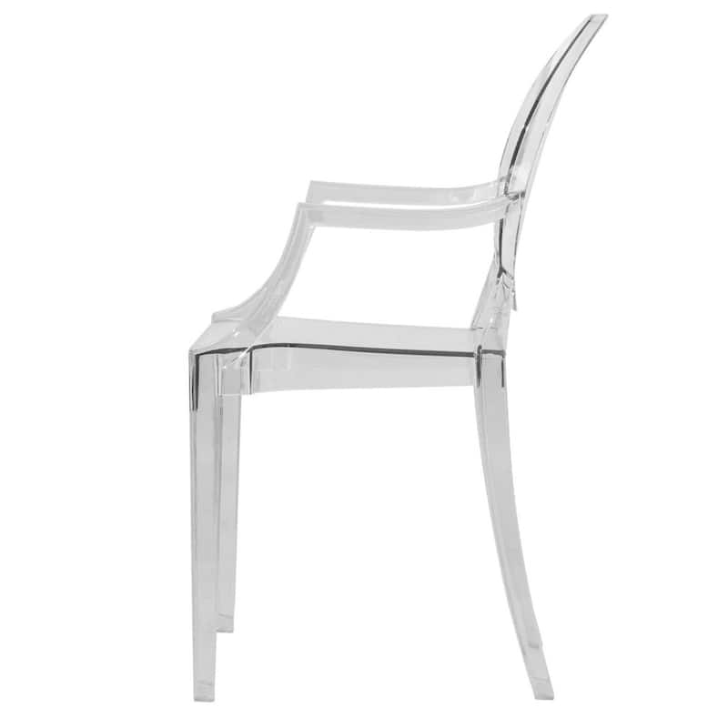LeisureMod Carroll Modern Acrylic Chair - Clear - 36 x 36.38 x 16.63
